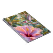 Carnet Colibri avec aquarelle d'Hibiscus (Côté Droit)