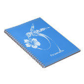 Carnet Colibri bleu & blanc simple et élégant (Côté Droit)