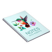 Carnet Colibri et fleurs aux couleurs vives (Côté Droit)