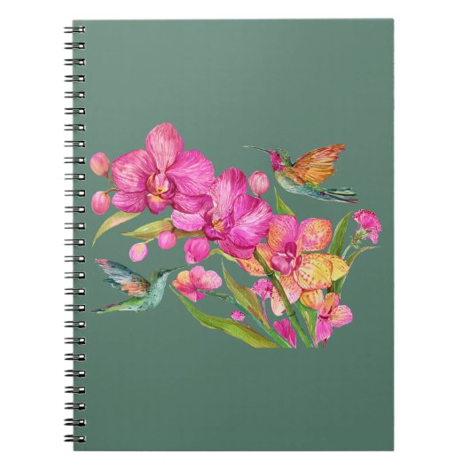 Carnet Colibri et orchidées (Devant)