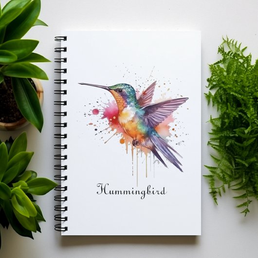 Carnet Colibri exotique coloré personnalisable