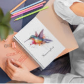 Carnet Colibri exotique coloré personnalisable