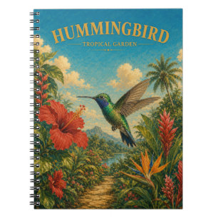 Carnet Colibri Jardin Tropical Aquarelle GeoSaga