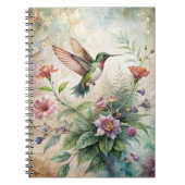 Carnet Colibri mignon sur les fleurs (Devant)
