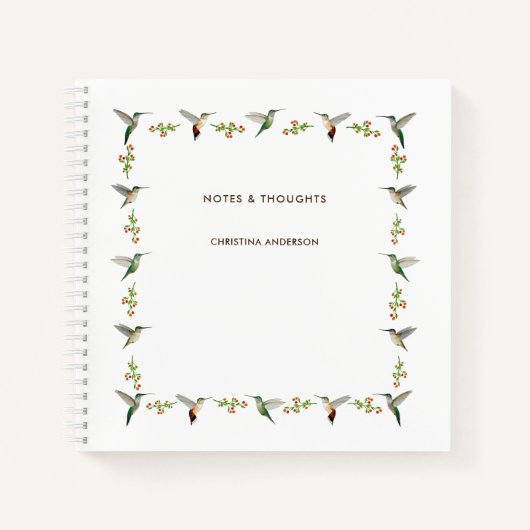 Carnet Colibri personnalisé (Devant)