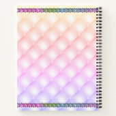 Carnet Colibri vert sur tige de fleurs violettes Deluxe (Dos)