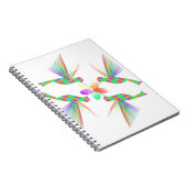 Carnet Colibris Arc-En-Ciel Embrasser Une Fleur (Côté Droit)