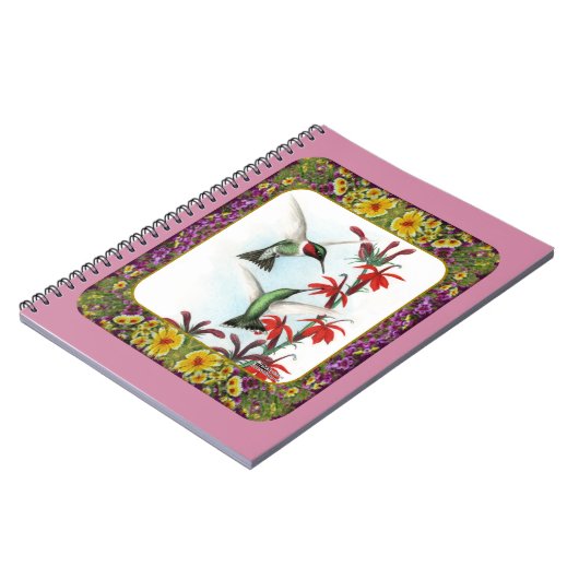 Carnet Colibris et Fleurs #5 (Côté gauche)
