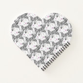 Carnet Colibris noirs, blancs, roses IV (Dos)