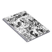 Carnet Collage Abstrait de graffiti noir et blanc (Côté Droit)