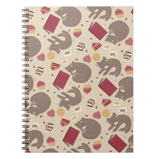 Carnet Collage confortable d'amoureux de les chats (Devant)