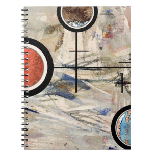 Carnet collage d'art abstrait, médias mélangés et