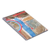 Carnet collage d'art abstrait, médias mélangés et (Côté Droit)