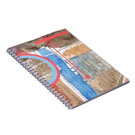 Carnet collage d'art abstrait, médias mélangés et (Côté Droit)