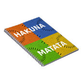 Carnet Collage d'art pop coloré et message "Hakuna Matata (Côté Droit)