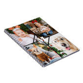 Carnet Collage de 4 photos personnalisées Monogramme roug (Côté Droit)