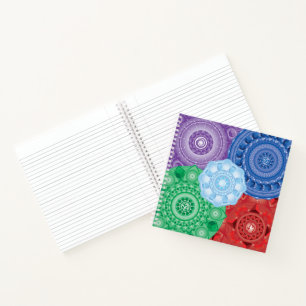 Carnet Collage de cinq éléments Mandala Spiral Notebook