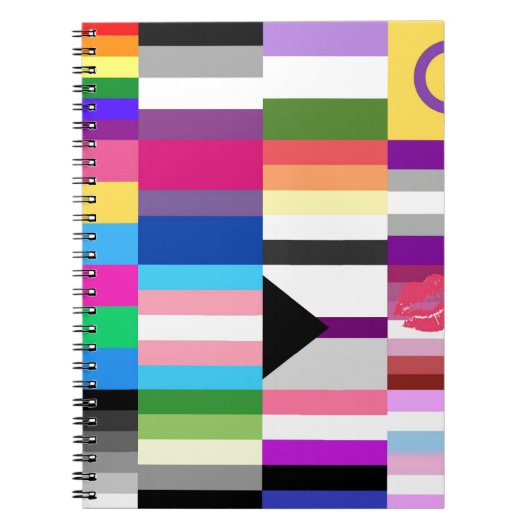Carnet Collage de drapeau de fierté de LGBT (Devant)