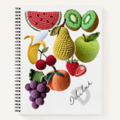 Carnet Collage de fruits Artistic Rainbow Crochet tendanc (Devant)