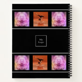 Carnet Collage de logo d'entreprise noir blanc (Dos)