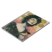 Carnet Collage de médias mixtes Femme et Oiseau (Côté gauche)