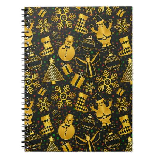Carnet Collage de Noël métallique (Devant)