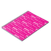 Carnet Collage de nom de filles personnalisé rose chic (Côté gauche)