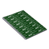 Carnet Collage de nom personnalisé vert moderne (Côté Droit)