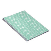 Carnet Collage de nom personnalisé vert mousse chic (Côté Droit)