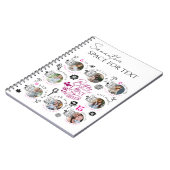 Carnet Collage de photos d'anniversaire de fille avec typ (Côté gauche)