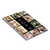 Carnet Collage de photos noir Amour (Côté Droit)