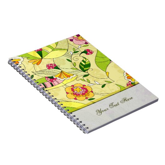 Carnet Collage floral Abstrait rétro (Côté Droit)