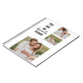 Carnet Collage moderne Couple Photo & Romantic Love Citat (Côté gauche)