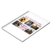 Carnet Collage photo de la meilleure maman rose tendance (Côté gauche)