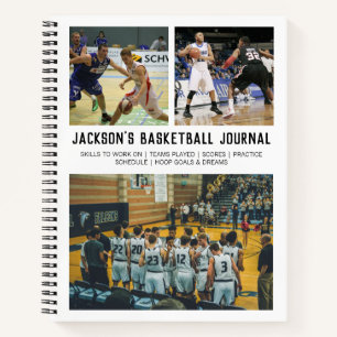 Carnet Collage photo de l'équipe du joueur de basket-ball