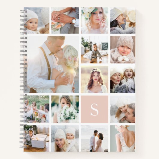 Carnet Collage photo de monogramme (Devant)