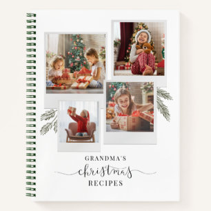 Carnet Collage photo élégant Recette de Noël de grand-mèr