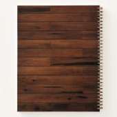 Carnet Collage photo en bois rustique Recettes de famille (Dos)