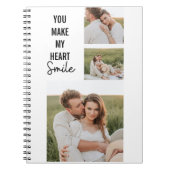 Carnet Collage photo en couple et belle citation romantiq (Devant)