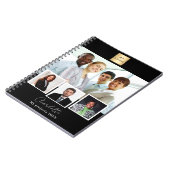 Carnet Collage photo logo entreprise noir blanc (Côté gauche)