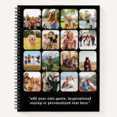 Carnet Collage Photo Moderne De 16 Avec Citation (Devant)