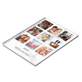 Carnet Collage photo monogrammé en marbre blanc (Côté gauche)