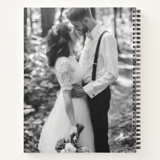 Carnet Collage photo Mr et Mrs Script noir et blanc (Dos)