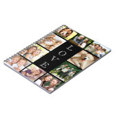 Carnet Collage photo noir Amour (Côté gauche)