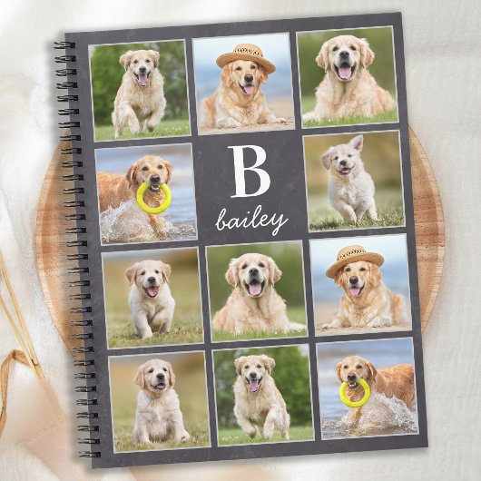 Carnet Collage photo pour animaux de compagnie Monogramme