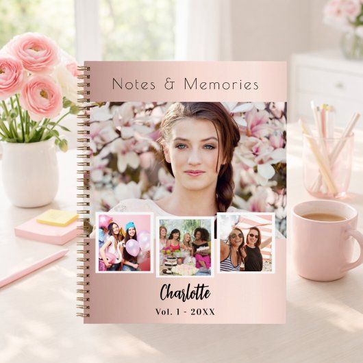 Carnet Collage photo rose gold