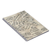 Carnet Collage vintage papier de musique (Côté Droit)