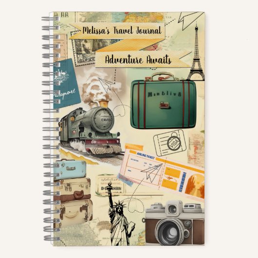Carnet Collage Vintage voyage 2 (Recto)