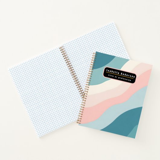 Carnet Collection Abstrait Moderne Rose Pâle Menthe (Intérieur)