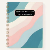 Carnet Collection Abstrait Moderne Rose Pâle Menthe (Devant)